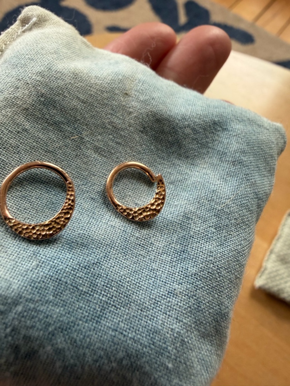 Septum ring rose gold (larger ring 10mm avail only) $140